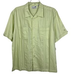 Havana Shirt Co. Linen shirt men’s XL Linen blend short sleeve front pockets NWT